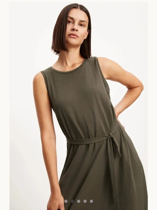 Anthropologie Velvet by Graham & Spencer Edith tie waist dress - Picture 2 of 13